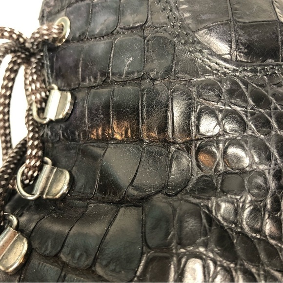 Stuart Weitzman & Gigi Hadid Collab Black Leather Lace Up Ankle Boot Size 7.5 - Picture 13 of 13